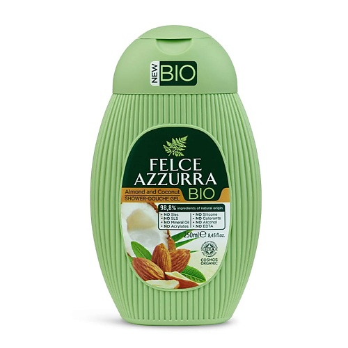 FELCE AZZURRA Био Гель для душа Миндаль и Кокос Bio Almond and Coconut Shower-Douche Gel enema bulb reusable douche for women silicone with nozzle screw connection body cleaning device private parts cleaner fills 7 6