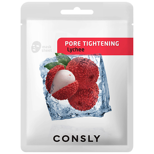 CONSLY Маска тканевая сужающая поры с экстрактом личи Tissue Pore- Tightening Mask With Lychee Extract revitalize your skin with plasma ozone pen for acne treatment skin rejuvenation scar reduction skin tightening