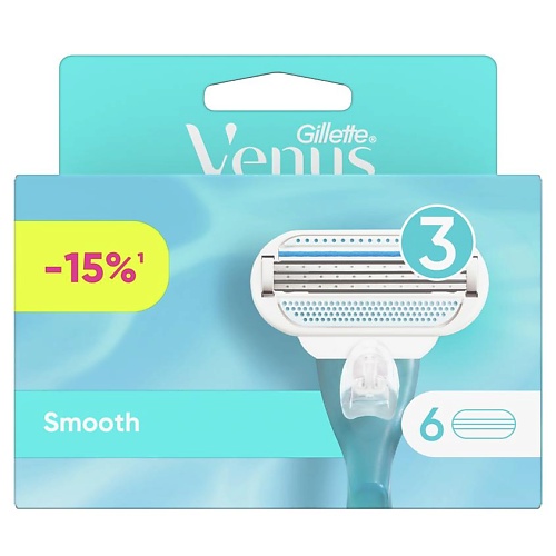 GILLETTE Сменные кассеты для бритья Venus Smooth gillette сменные кассеты для бритья venus swirl