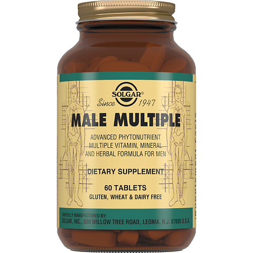 SOLGAR Витаминно-минеральный комплекс для мужчин 2090 мг nat bal nutrition биологически активная добавка к пище для мужчин strong man