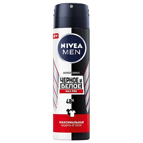 NIVEA Антиперспирант спрей «Черное и белое. MaxPro» для мужчин nivea дезодорант антиперспирант спрей черное и белое невидимый pure