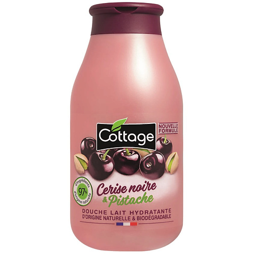 COTTAGE Молочко для душа увлажняющее Douche Lait Hydratante – Cerise Noire & Pistache la rose noire