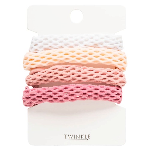 TWINKLE Резинки для волос WHITE AND PINK twinkle наручные часы с японским механизмом twinkle white basics