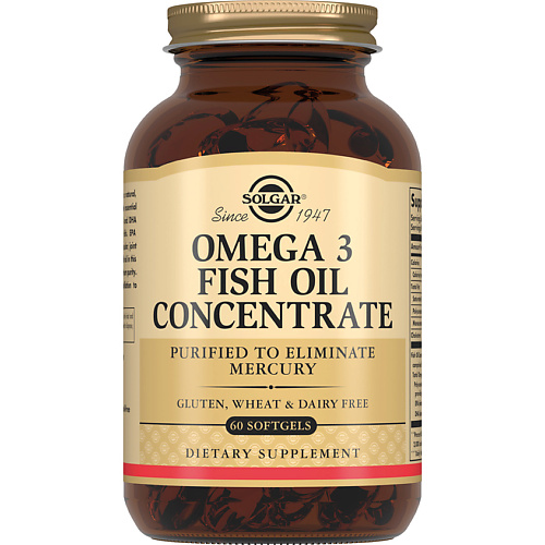 SOLGAR Концентрат рыбьего жира Омега-3 vplab рыбий жир fish oil омега 3 незаменимые жирные кислоты витамины а d е