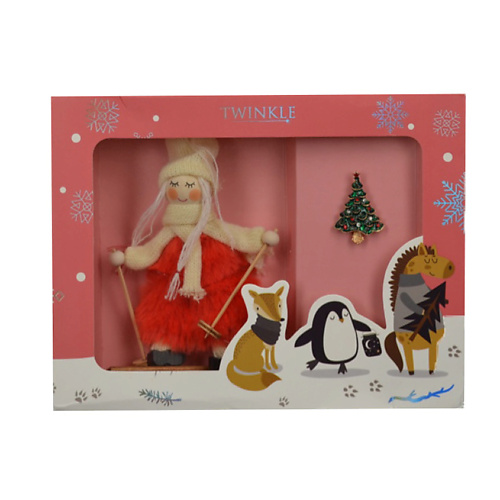 TWINKLE Подарочный набор CHRISTMAS GIFT 2 (Комплект: декоративная ёлочная игрушка + брошь)