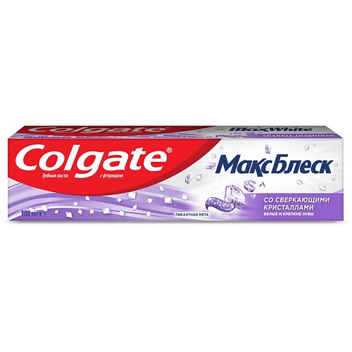 COLGATE Отбеливающая зубная паста Макс Блеск со сверкающими кристаллами colgate зубная паста макс блеск кристальная мята 100мл 100