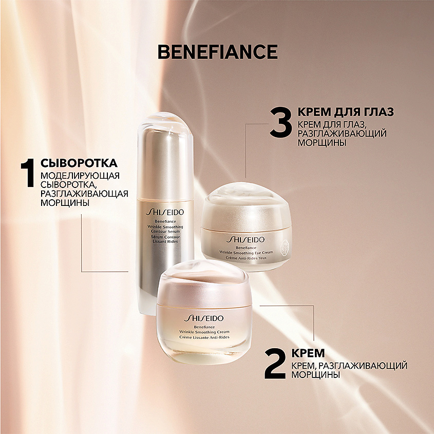 фото Shiseido сыворотка, разглаживающая морщины benefiance