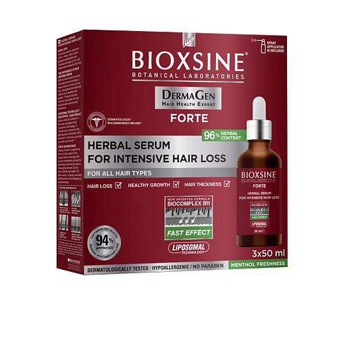 BIOXSINE Сыворотка форте против интенсивного выпадения для всех типов волос DermaGen сыворотка реконструктор microbiom scalp против выпадения волос rehair