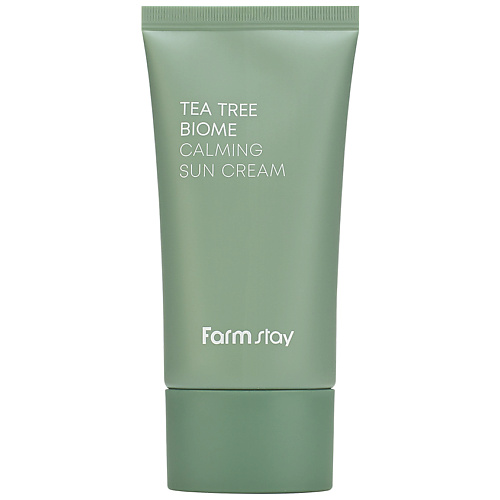 цена Солнцезащитный крем для лица FARMSTAY Крем для лица солнцезащитный с экстрактом чайного дерева Tea Tree Biome Calming Sun Cream SPF50+/PA++++
