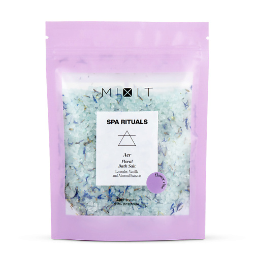 MIXIT Цветочная соль для ванн mixit тонизирующий гель для душа и шампунь 2 в 1 him body