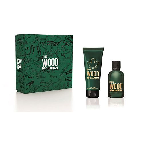 DSQUARED2 Подарочный набор мужской GREEN WOOD набор подарочный nice by septivit мужской шампунь 1л и гель для душа mystic wood 1л