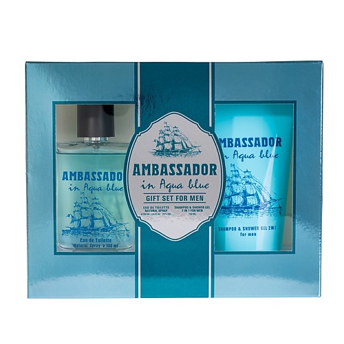 PARFUMS GENTY Подарочный набор AMBASADOR IN AQUA BLUE parfums genty aquamania silver