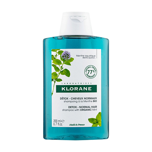 KLORANE Детокс-шампунь с органическим экстрактом водной мяты Detox Shampoo квартирный детокс
