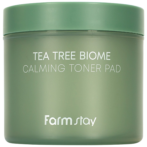 FARMSTAY Подушечки для лица успокаивающие с экстрактом чайного дерева Tea Tree Biome Calming Toner Pad klorane успокаивающие салфетки для снятия макияжа с экстрактом василька