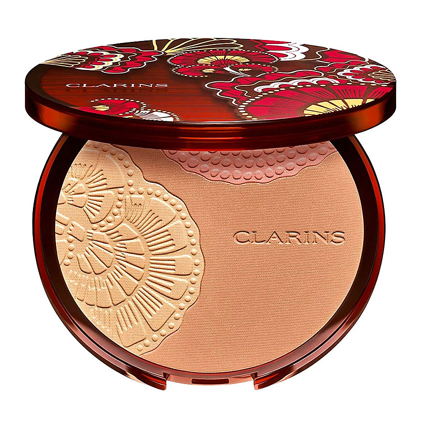 Пудра компактная clarins. Bronzing Compact коллекционная бронзирующая пудра. Бронзер Clarins Bronzing. Clarins бронзирующая пудра. Clarins бронзирующая пудра с эффектом сияния Bronzing Compact.