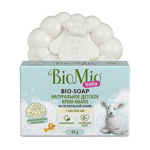 BIO MIO Натуральное детское крем-мыло на растительной основе, с маслом Ши BIO-SOAP BABY cosmolive мыло натуральное aloe vera natural soap 125