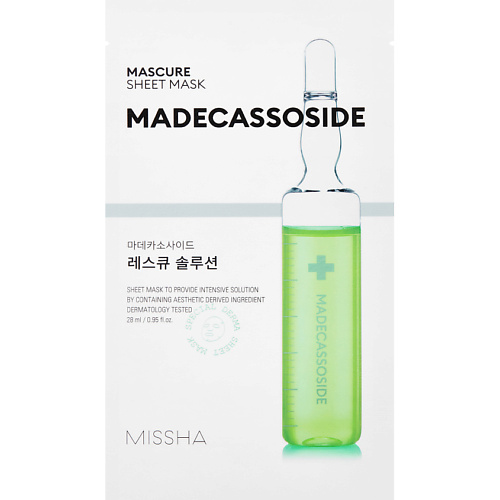 MISSHA Маска Mascure SOS с мадекассосидом для восстановления ослабленной кожи missha маска mascure баланс с минерализированной водой для свежести чувствительной кожи