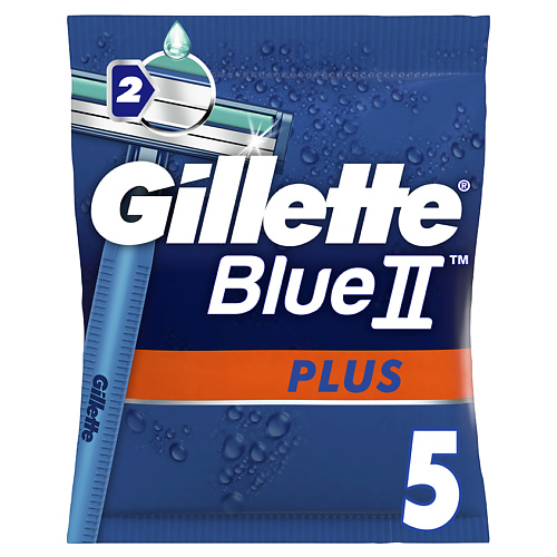 GILLETTE Одноразовые мужские бритвы с 2 лезвиями, фиксированная головка Blue2 Plus бритвенный станок со сменной кассетой gillette skinguard sensitive с двумя лезвиями