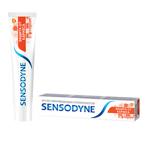 SENSODYNE зубная паста Защита от Кариеса с фтором зубная паста pomorin regular защита от кариеса 100 мл