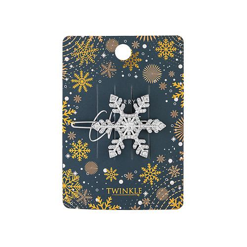 TWINKLE Заколка для волос SNOWFLAKE mini dresses christmas tree leopard plaid snowflake mini dress in black size l m