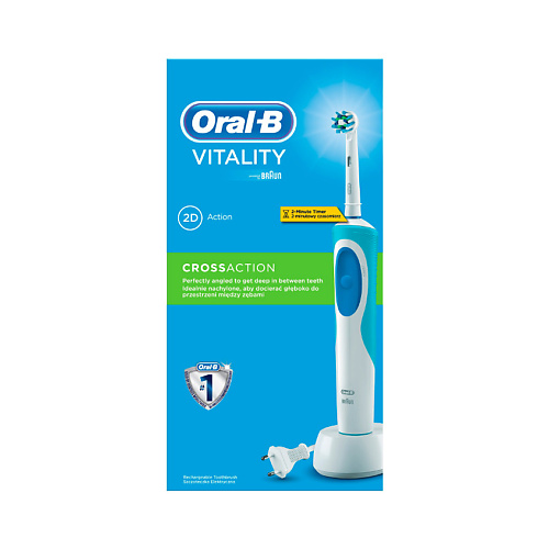 ORAL-B Электрическая зубная щетка Vitality D12.513 CrossAction (тип 3709) oral b электрическая зубная щетка 7000 d36   pro тип 3764