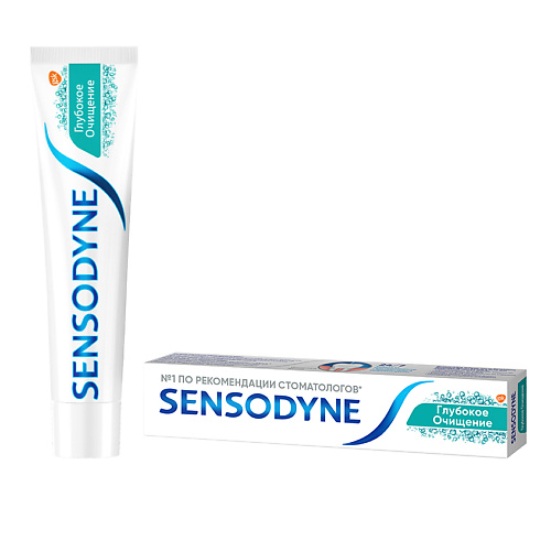 SENSODYNE зубная паста Глубокое Очищение средство глубокое очищение три актив 3 в 1 нормадерм