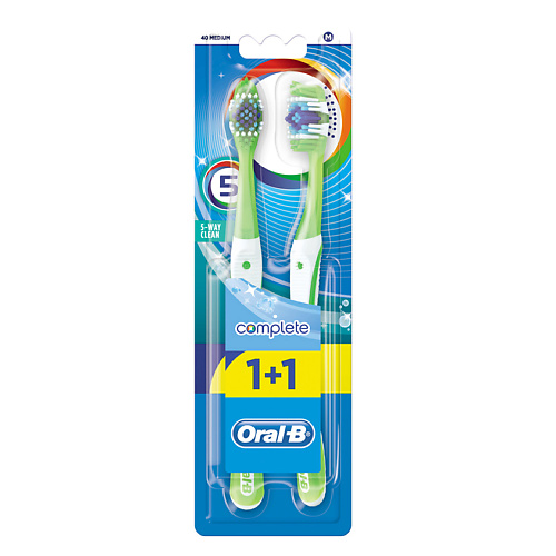 ORAL-B Зубная щетка Комплекс Пятисторонняя чистка 40 средняя oral b зубная щетка stages proexpert мягкая