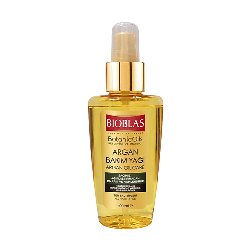 BIOBLAS Увлажняющее восстанавливающее аргановое масло для волос Botanic Oils influence beauty увлажняющее масло для губ ekso natural