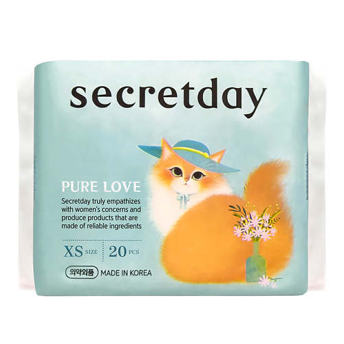 SECRET DAY Прокладки ежедневные хлопковые Pure Love XS inochilady женские ежедневные прокладки премиум комфорт с органическим хлопком 30 0