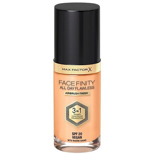 MAX FACTOR Тональная основа Facefinity All Day Flawless 3 В 1 белита основа праймер под макияж 30