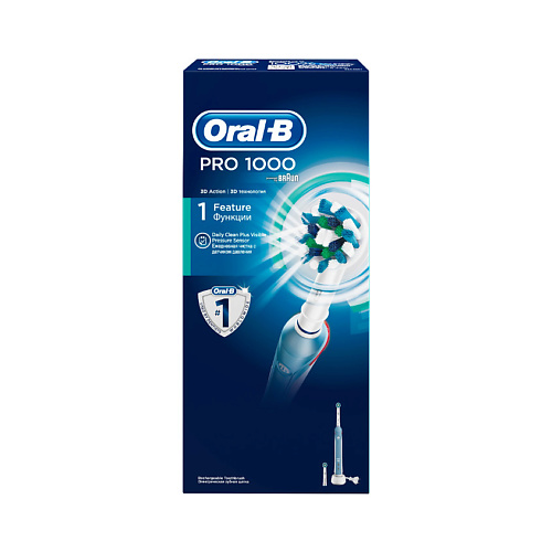 ORAL-B Электрическая зубная щетка Professional Care 1000/D20.523.1 (тип 3756) зубная щетка braun oral b pro 500 crossaction d16 513 u бело голубой
