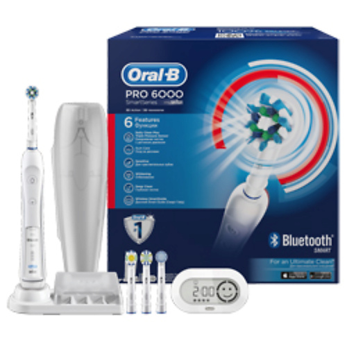 ORAL-B Электрическая зубная щетка Pro6000 + Smart Guide (тип 3764) oral b зубная нить satin floss