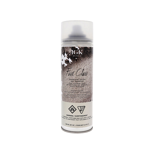 Сухой шампунь IGK Сухой шампунь для волос с древесным углем First Class Charcoal Detox Dry Shampoo