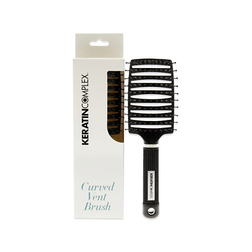 KERATIN COMPLEX Расческа для волос Curved Vent Brush - Black solomeya пилка для ногтей 100 180 бумеранг curved white file