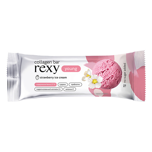 PROTEIN REX Батончик с высоким содержанием белка со вкусом «Клубничное Мороженое» protein rex батончик с высоким содержанием протеина ягодный пай