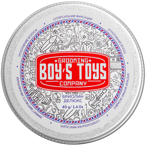 BOY'S TOYS Бриолин для укладки волос сверх сильной фиксации со средним уровнем блеска Deluxe boy s toys паста для укладки волос высокой фиксации с низким уровнем блеска 101 карат