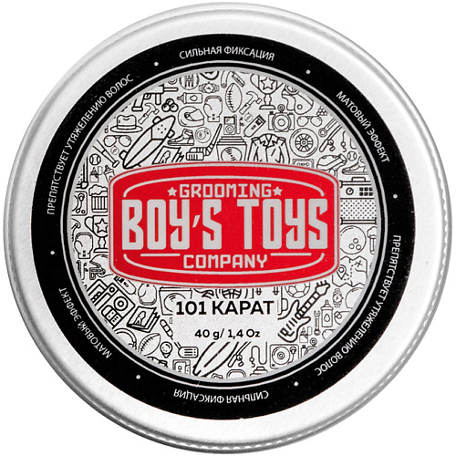 BOY'S TOYS Паста для укладки волос высокой фиксации с низким уровнем блеска 101 карат sensual toys дилдо фаллоимитатор двойной член реалистичный 45 см