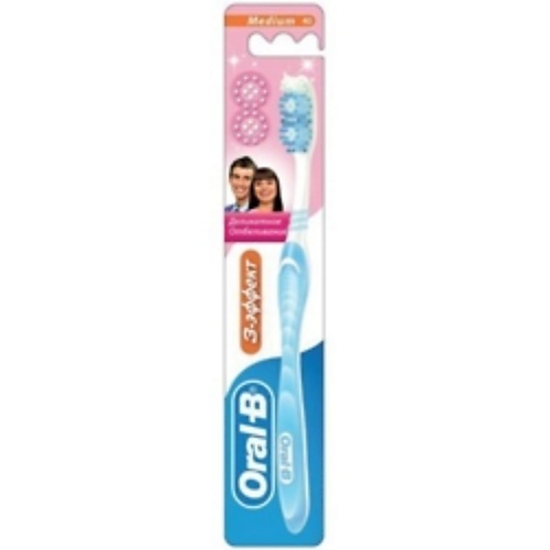 ORAL-B Зубная щетка 3_EFFECT Деликатное отбеливание 40 средняя щетка crown caq h110 из холщовой ткани