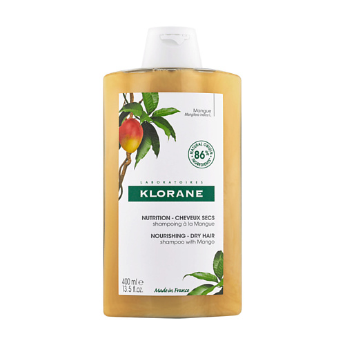 KLORANE Шампунь с маслом Манго Nourishing - Dry Hair Shampoo растворимый напиток invite манго 9 г