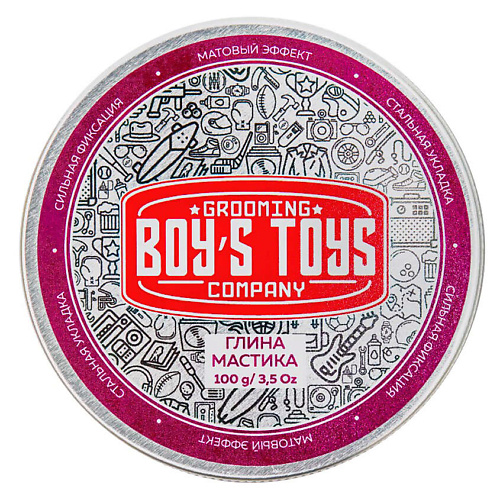 BOY'S TOYS Глина для укладки волос высокой фиксации с низким уровнем блеска Мастика глина для волос tefia