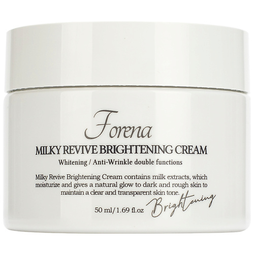 FORENA Крем выравнивающий с молочными протеинами Milky Revive Brightening Cream forena шампунь восстанавливающий для кожи головы и волос scalp therapy vital shampoo