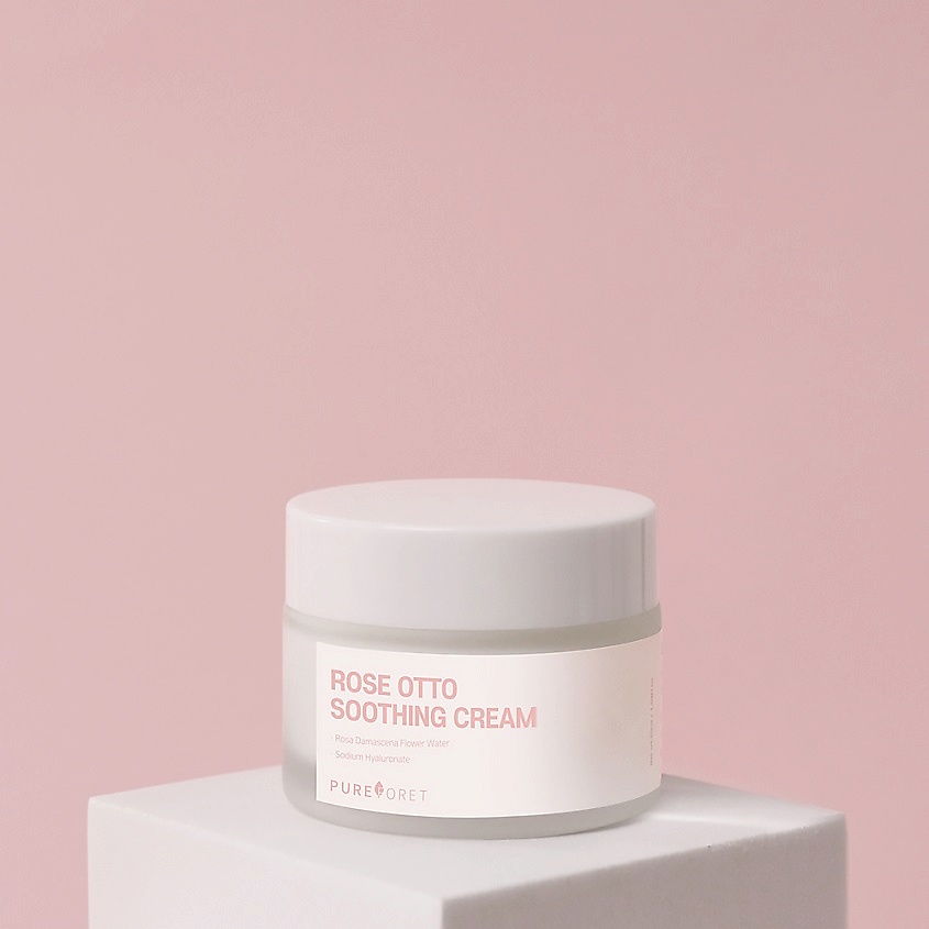 фото Pureforet крем для лица успокаивающий с экстрактом розы дамасской rose otto soothing cream