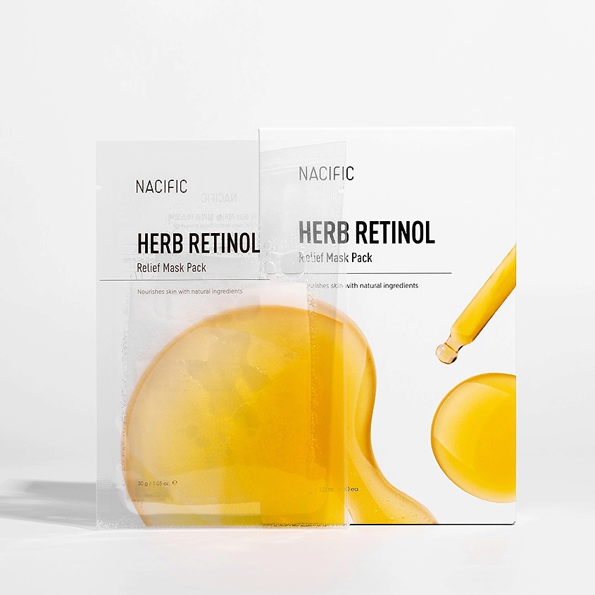 фото Nacific маска тканевая питательная с ретинолом и экстрактом трав herb retinol relief mask pack