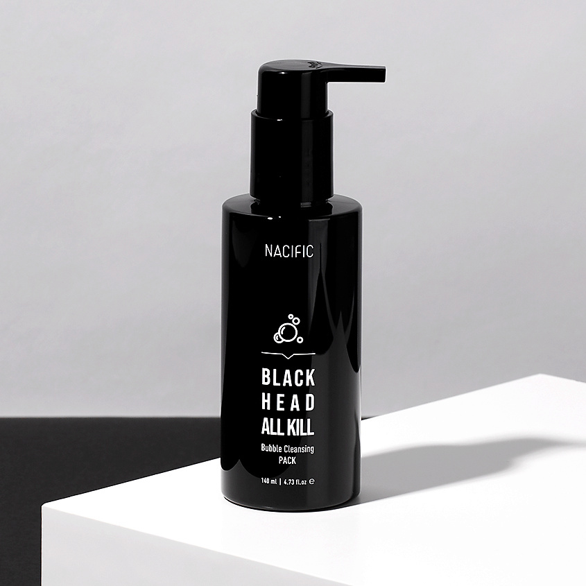 фото Nacific гель очищающий с углем против черных точек black head all kill bubble cleansing pack