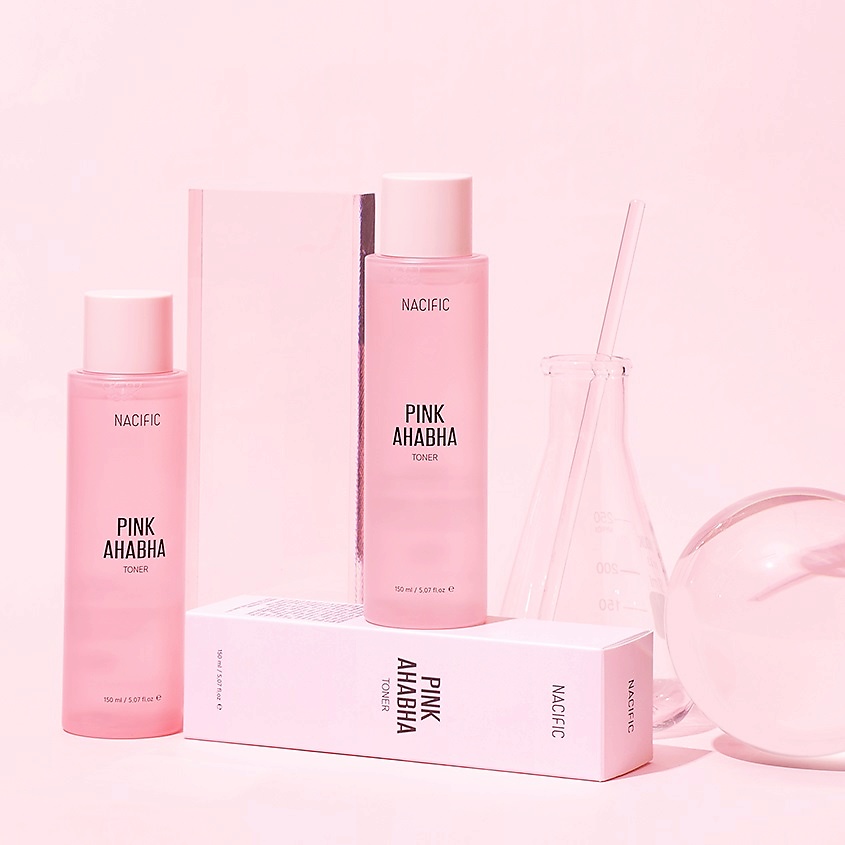 фото Nacific тонер отшелушивающий с экстрактом арбуза и aha/bha кислотами pink ahabha toner