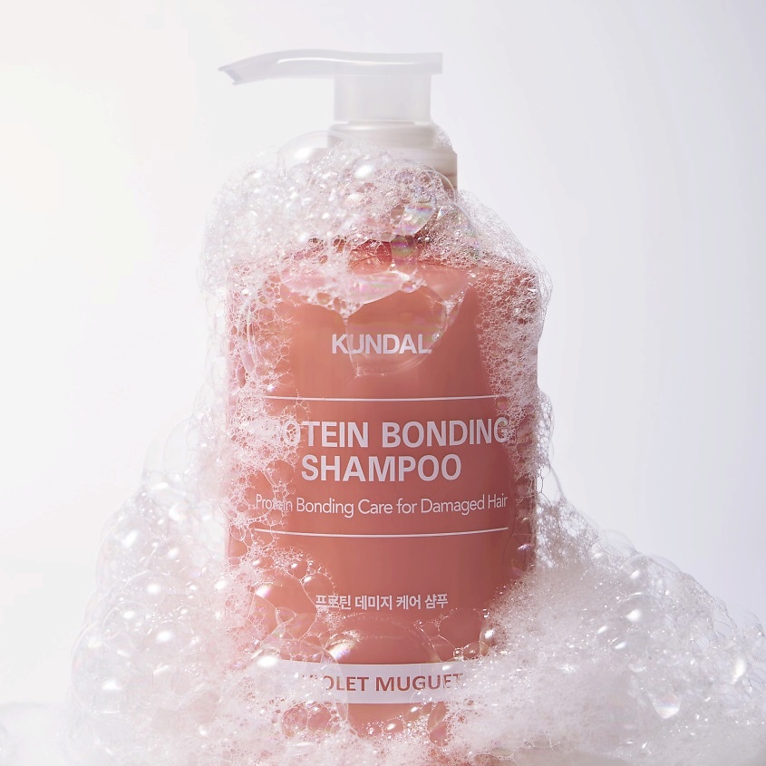 фото Kundal шампунь для поврежденных волос ландыш protein bonding shampoo violet muguet