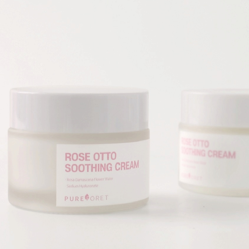 фото Pureforet крем для лица успокаивающий с экстрактом розы дамасской rose otto soothing cream