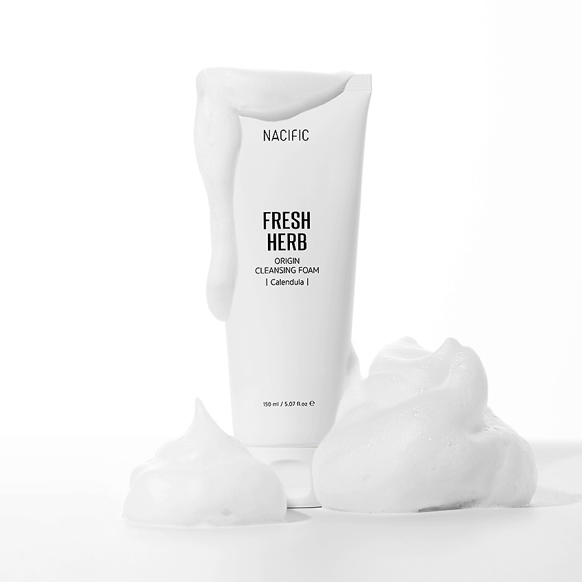 фото Nacific пенка очищающая с экстрактом календулы fresh herb origin cleansing foam