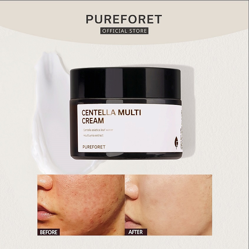 фото Pureforet крем для лица многофункциональный с центеллой centella multi cream