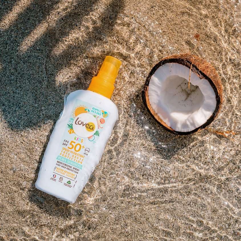 фото Lovea спрей для тела увлажняющий детский с spf 50+ moisturizing spray very high protection kids